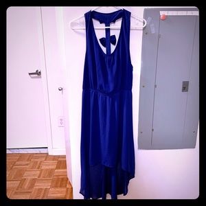 Mine Royal Blue Racerback High-Low Bow Dress